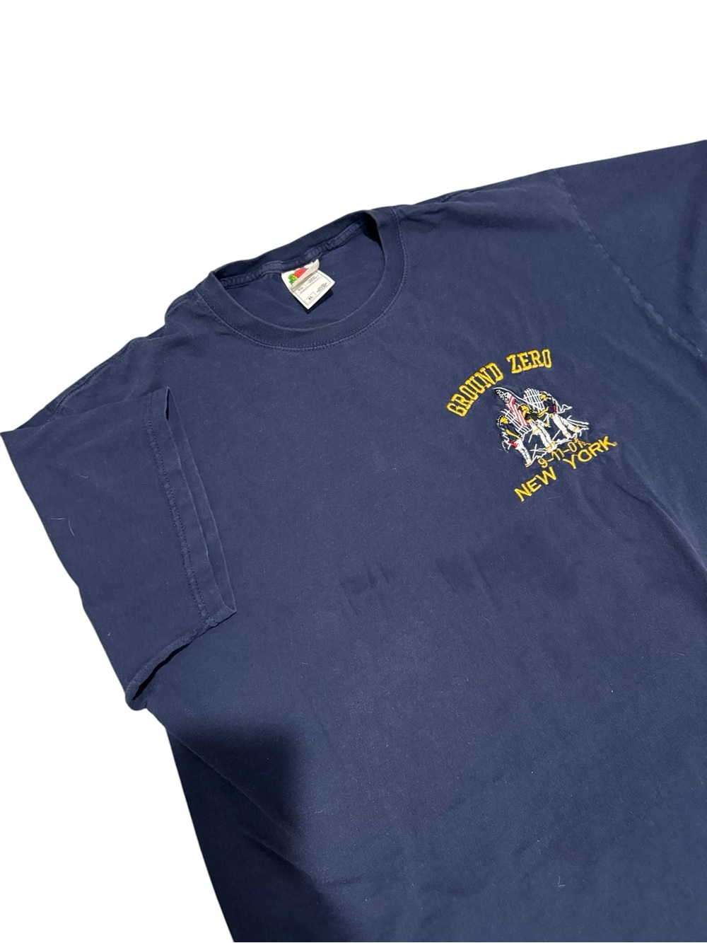 Vintage Collectible Authentic Mens 9/11 Ground Zero Blue Short Sleeve Tee XL